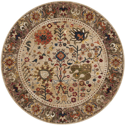 Runder Vintage Floral Teppich