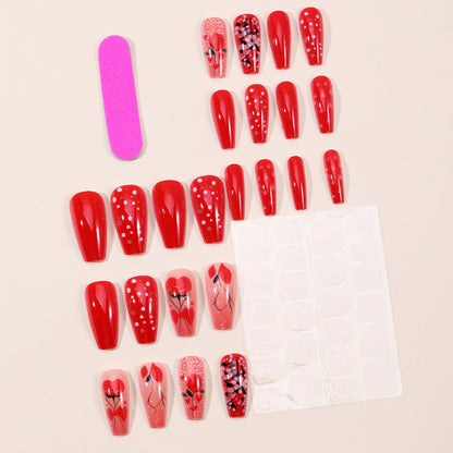 Florales Design Acryl-Nagelkunstverlängerungen Brehn