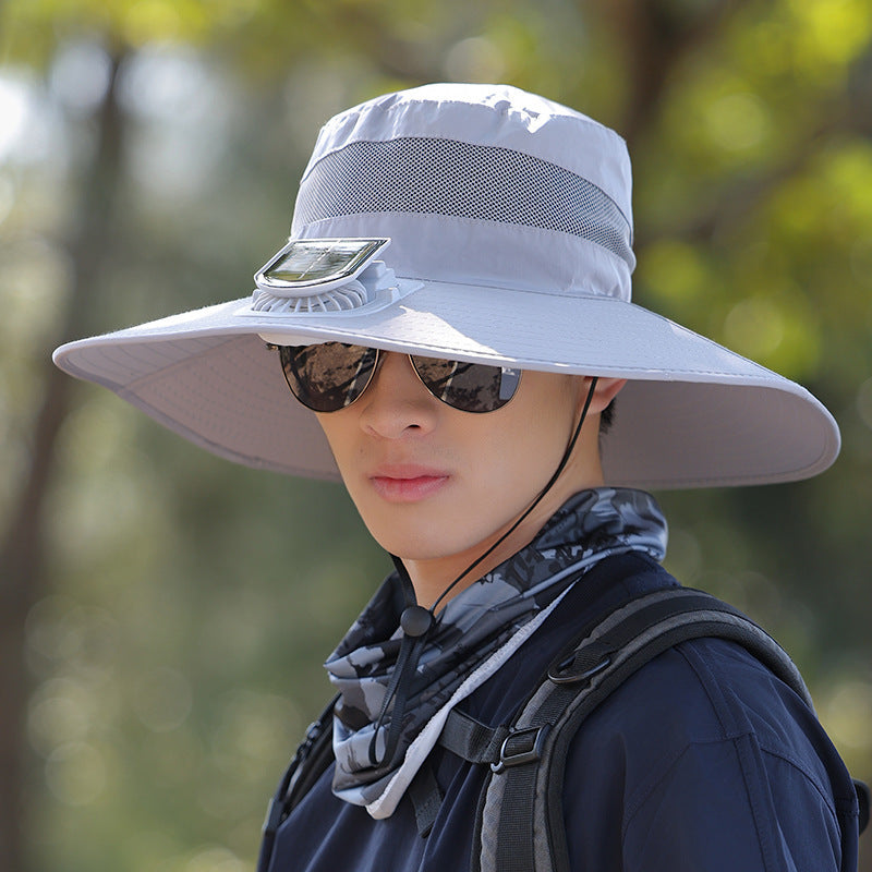 breite Krempe Outdoor-Sonnenhut mit UV-Schutz, atmungsaktivem Netz und verstellbarem Kinnriemen Brehn