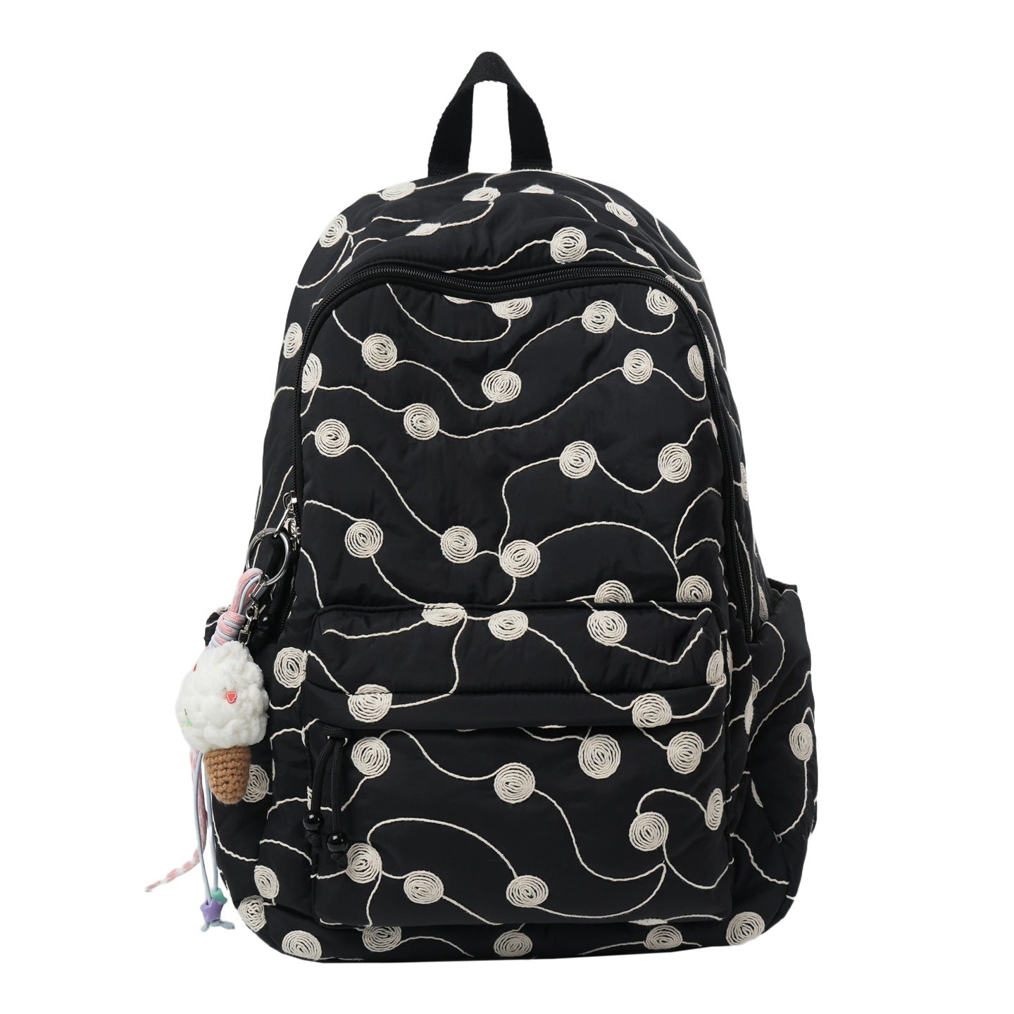 Gepatchter bestickter Rucksack