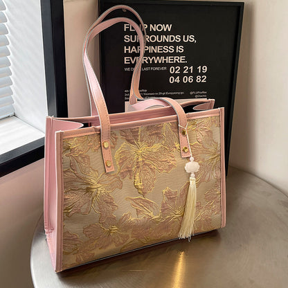 Floral bestickte Handtasche