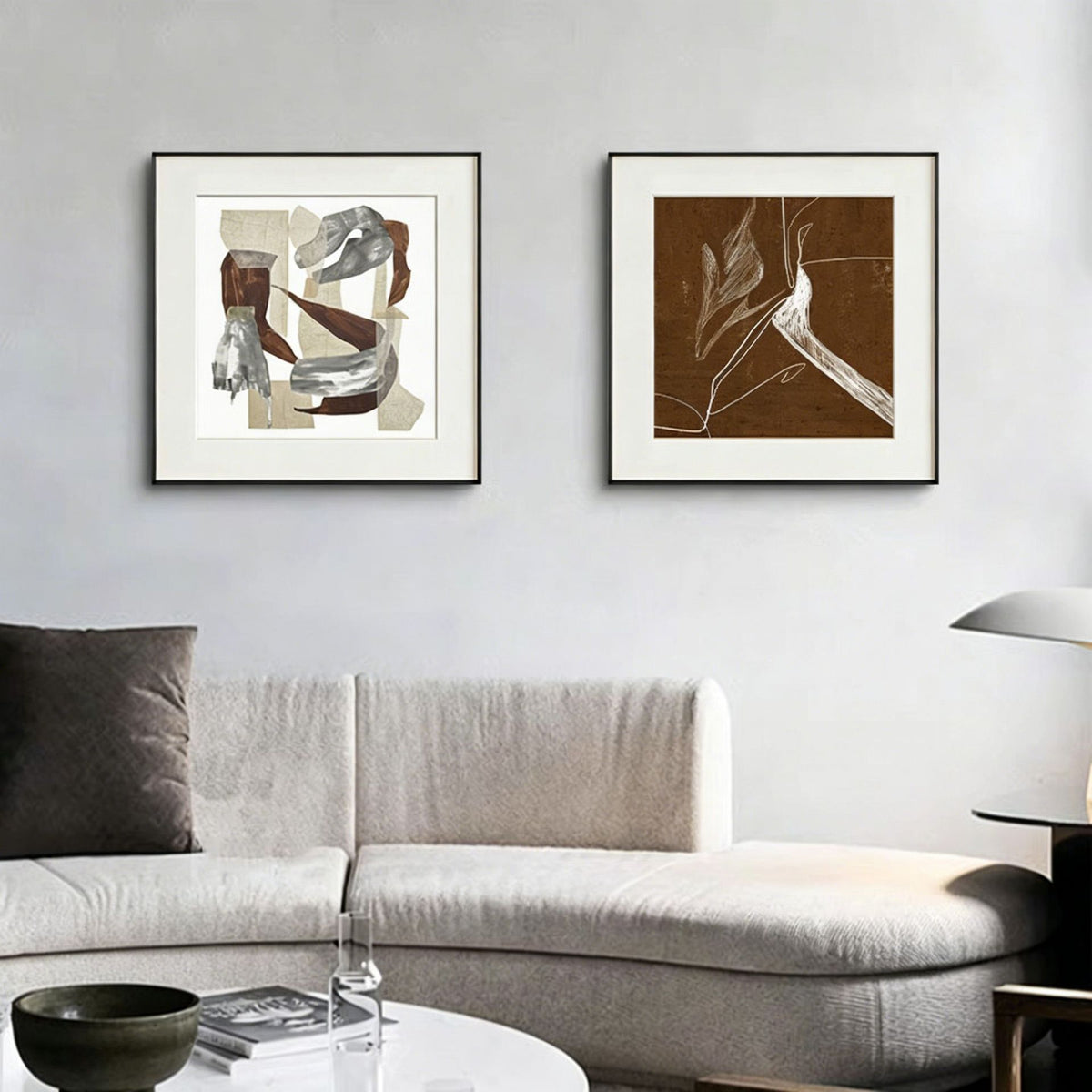 Abstrakte Kunst gerahmter Druck