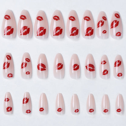 Künstlerischer Kiss-Druck Press-On Nagelset