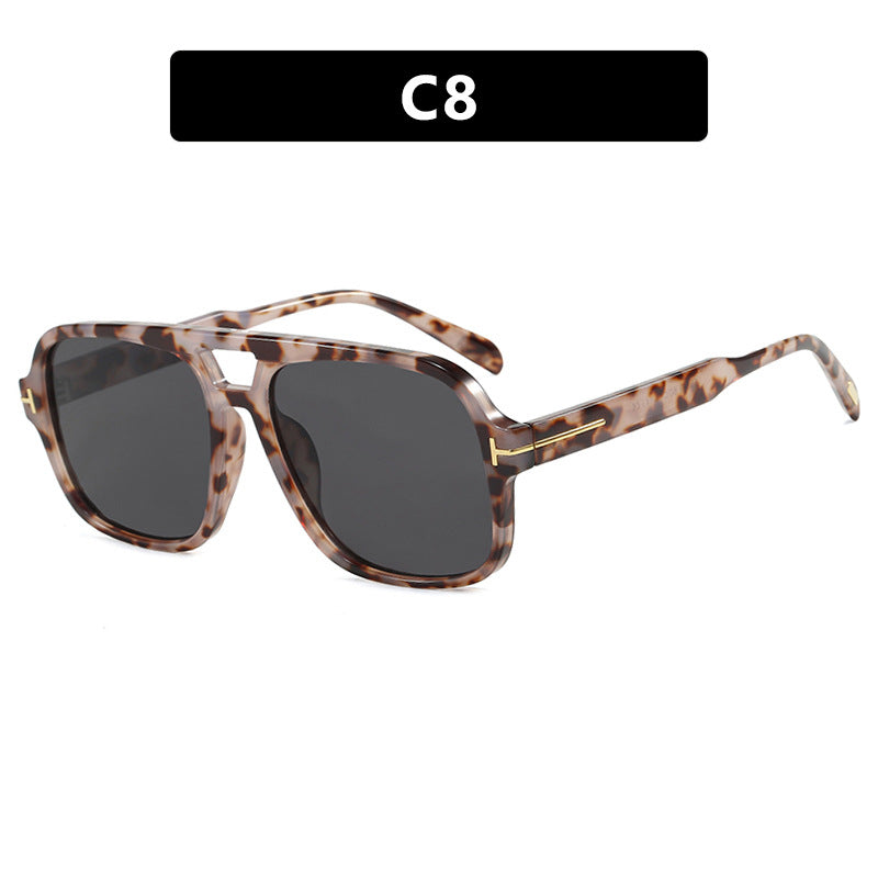 Damen trendige Sonnenbrille mit quadratischem Rahmen und polarisierenden gelben Gläsern Brehn