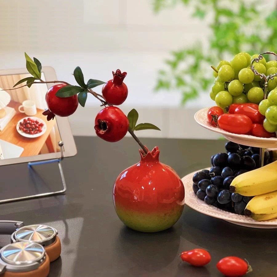 Granatapfel Keramik Vase Ornament