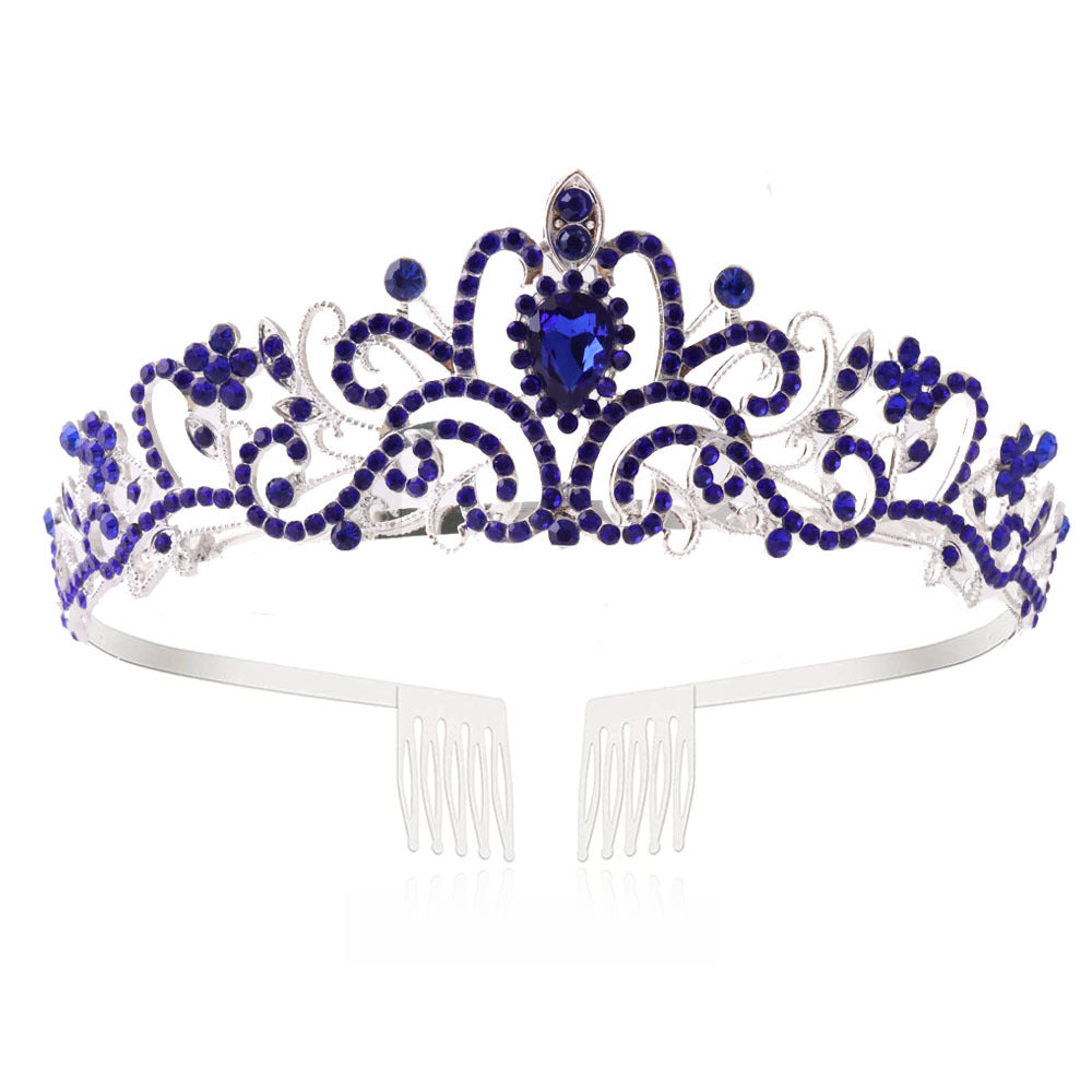 Damen Funkelnde Kristall-Tiara mit filigranem Design Brehn