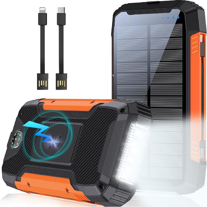 Robuste Solar Powerbank mit Integriertem Kompass und LED-Beleuchtung Brehn