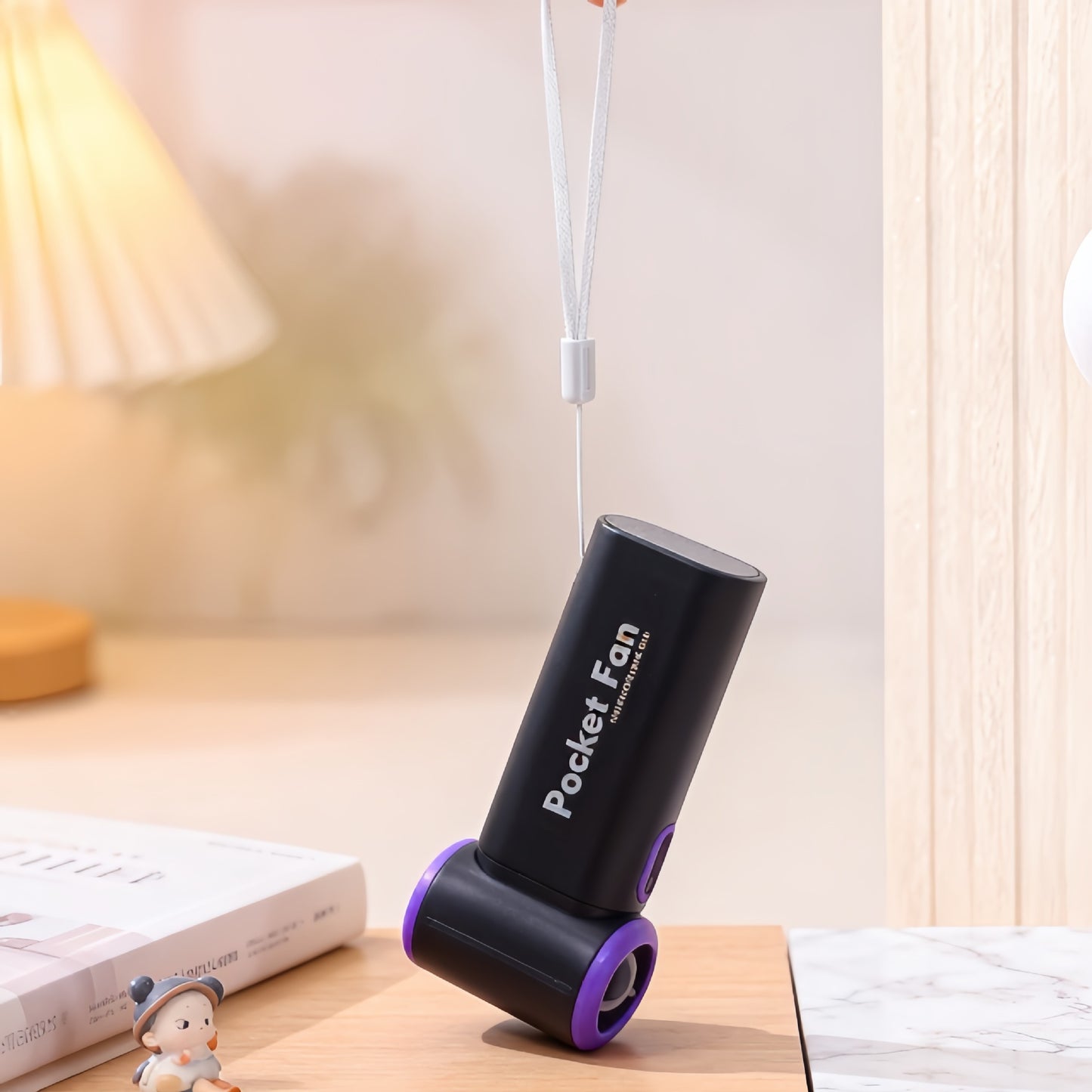 Damen Tragbarer Mini-Lüfter mit LCD-Anzeige Brehn