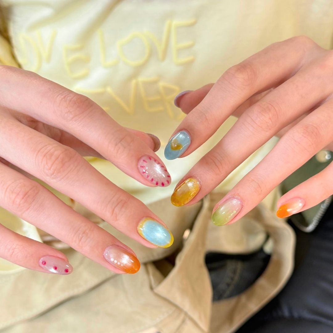 Künstlerisches Ombre Glitter Nagelkunst Set Brehn