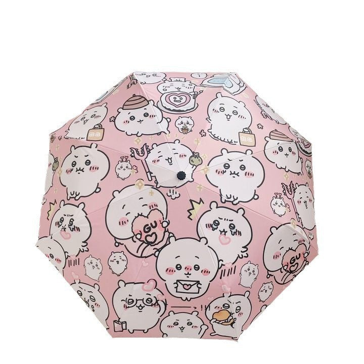 Damen Faltbarer Regenschirm mit humorvollem Tierdesign Brehn