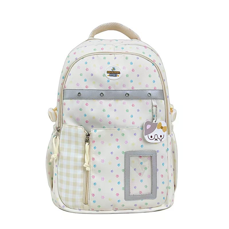 Mehrfach-Taschen gemusterter Rucksack Brehn