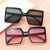 Damen modische Oversized-Sonnenbrille mit geometrischem Design Brehn