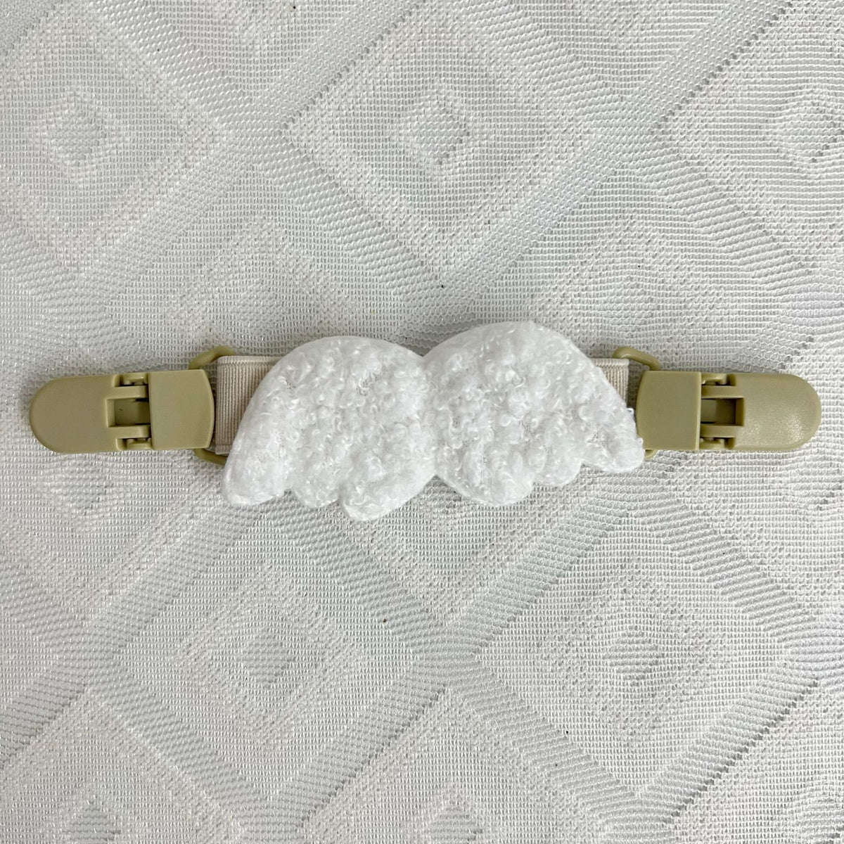 Plüsch Teddy Schnullerclip mit Sicherheitsverschluss und elastischem Band