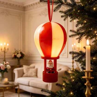 Weihnachtsdeko Heißluftballon mit Schneemann