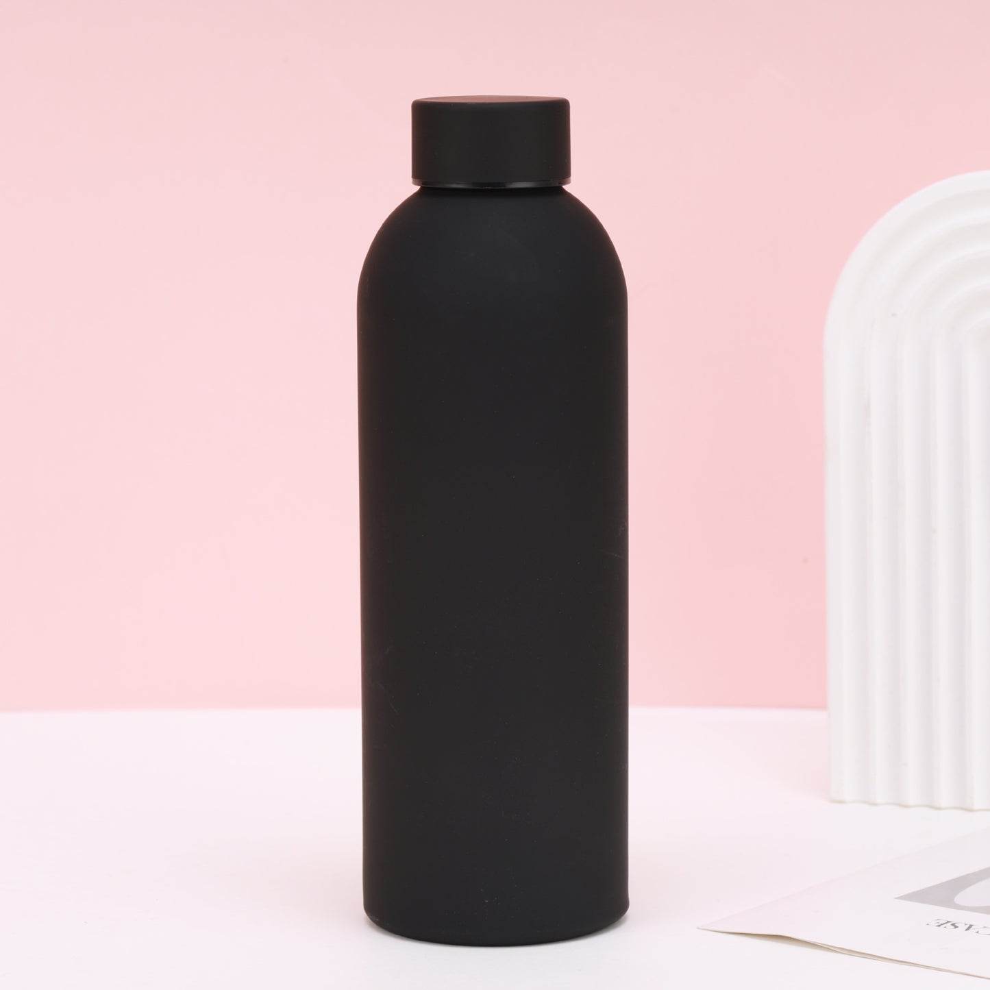 Unisex nan vakuumisolierte Edelstahl-Trinkflasche mit Soft-Touch Oberfläche und auslaufsicherem Schraubverschluss Brehn