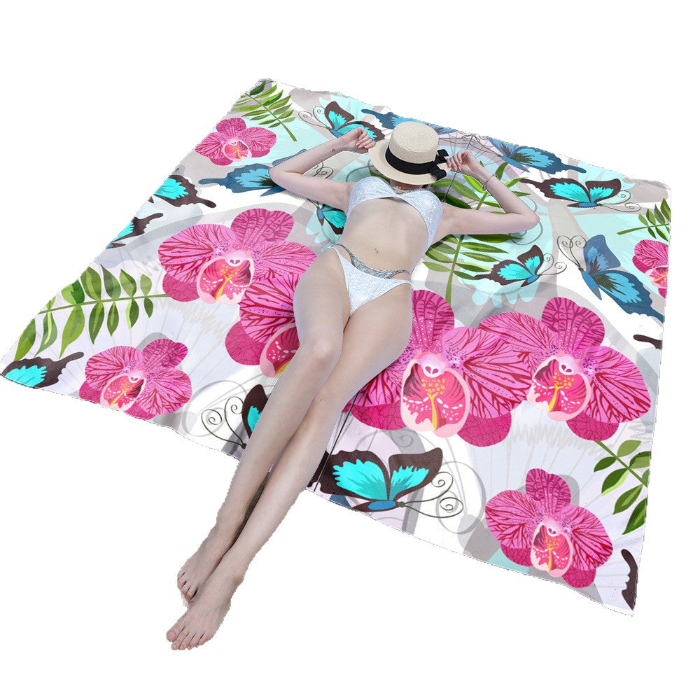 Strandtuch mit lebhaftem Schmetterlingsdesign Brehn