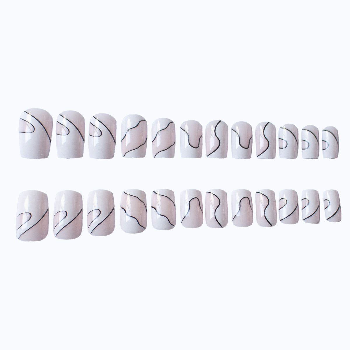Künstlerisches abstraktes Nageldesign-Set