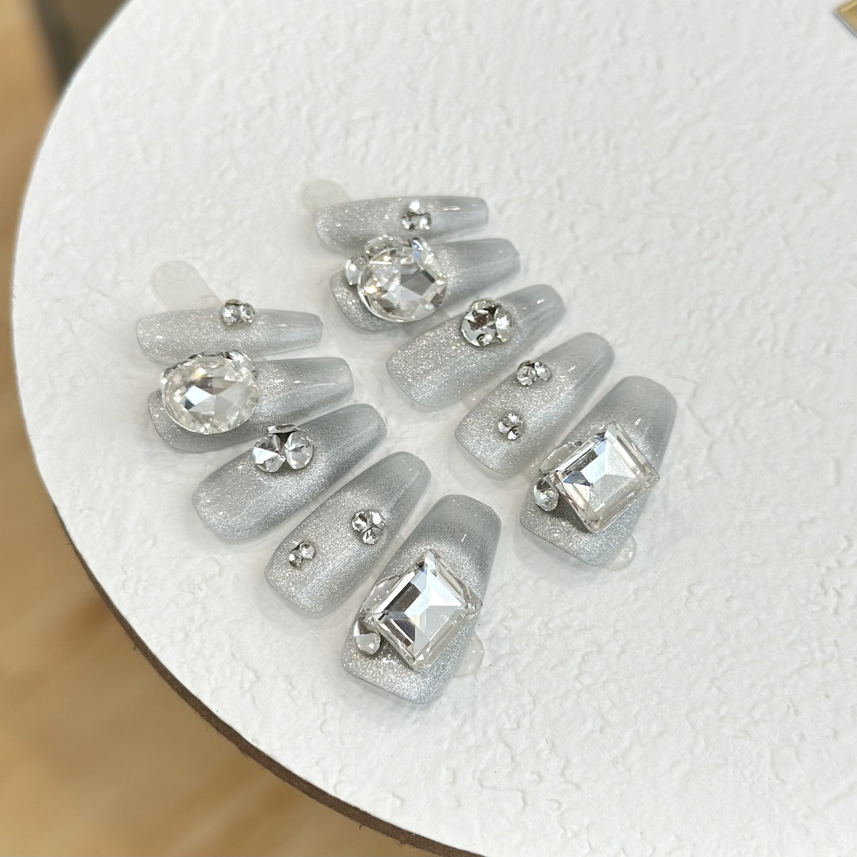 Glänzendes Glamour Press-On Nagelset