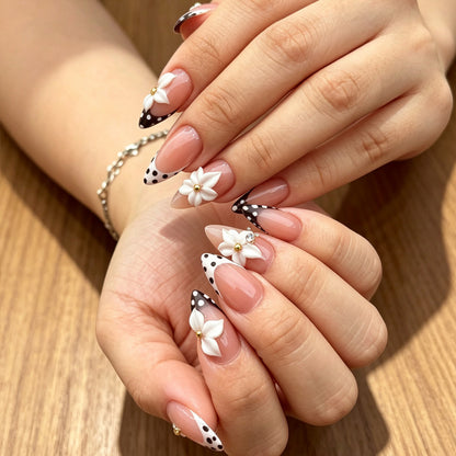 Künstlerische Florale Stiletto Presse-Nägel Brehn