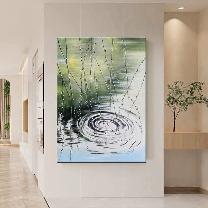 Moderne abstrakte wandkunst auf Leinwand mit Wasser-Thema