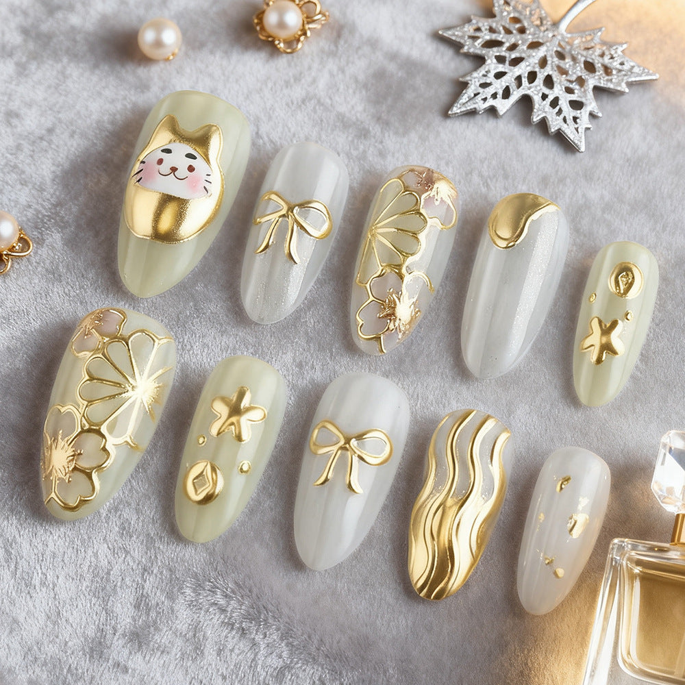Künstlerisches 3D Press-On Nagelkunstset Brehn
