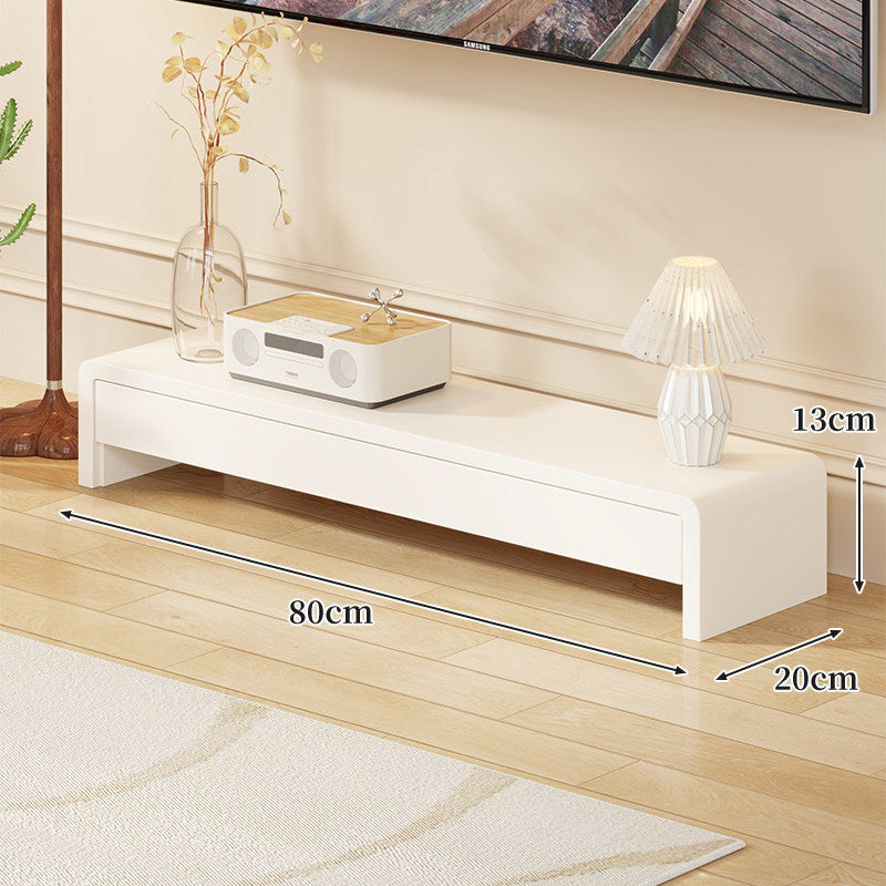 Niedrige massive Holz-TV-Medienkonsole Bank mit offenen rechteckigen Beinen