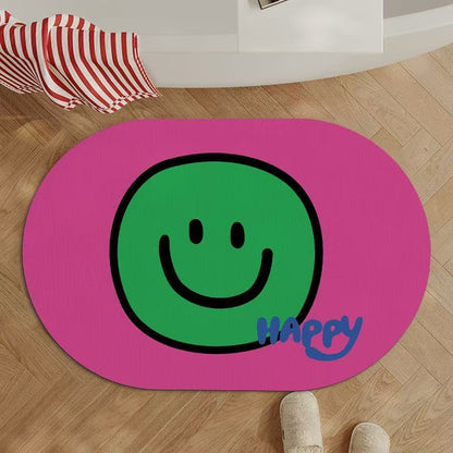 Spaß Smiley Gesicht Bereich Teppich Brehn