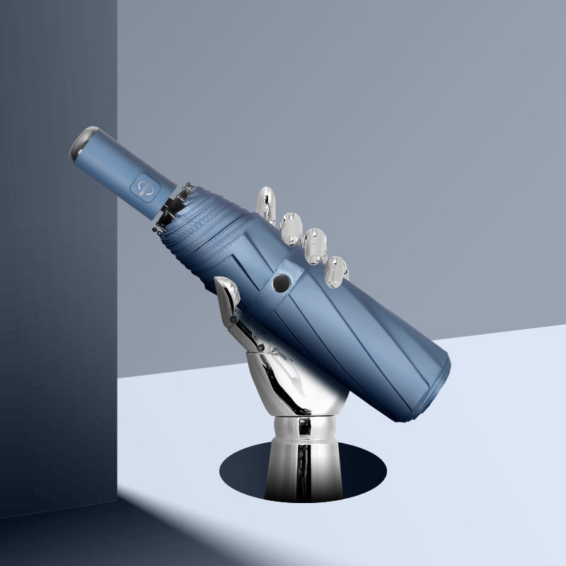 Damen Automatischer Tragbarer Regenschirm mit ergonomischem Griff und reflektierender Sicherheit Brehn