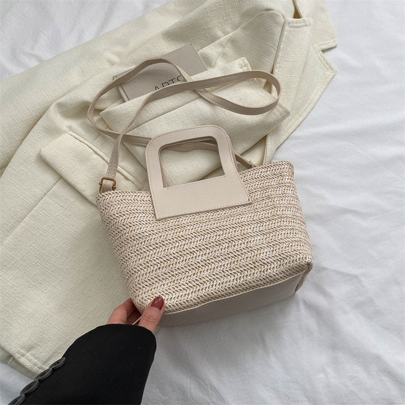 Moderne Texturierte Gewebte Handtasche Brehn