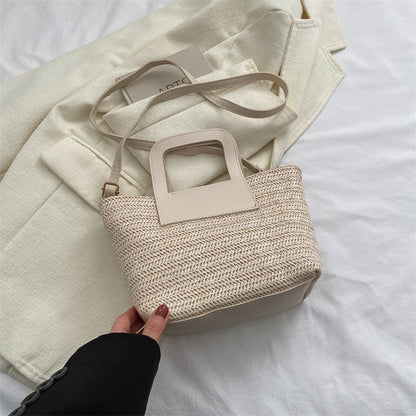 Moderne Texturierte Gewebte Handtasche Brehn