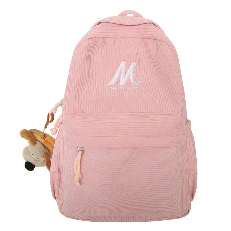 Lässiger Plüschtexturierter Schulrucksack Brehn