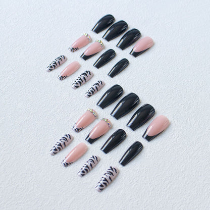 Trendige Tierdruck Nagelkunst Set