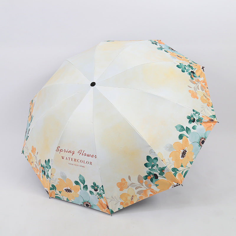 Damen Faltbarer Regenschirm mit floralem Design Brehn
