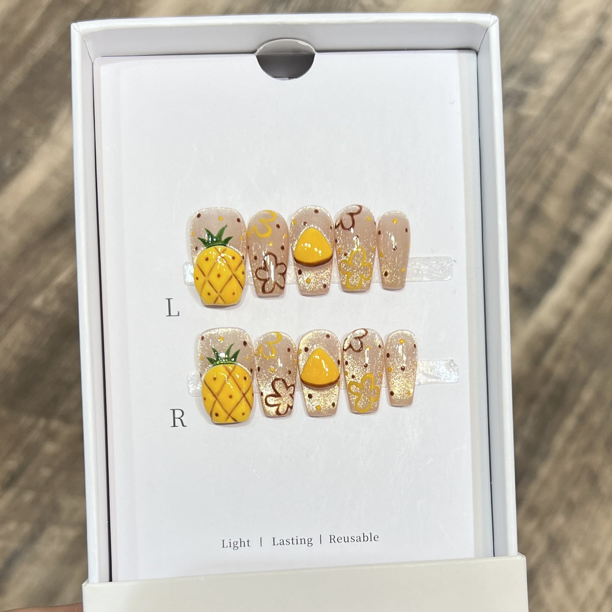 Tropisches Obst-Themen Press-On Nagelset Brehn