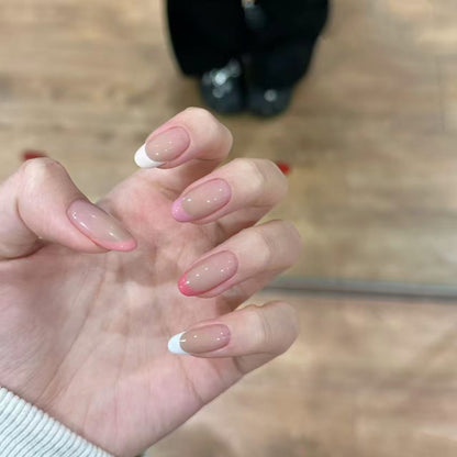Elegante Ombre Französische Tip Nagelverlängerungen Brehn
