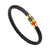 Leder Geflochtener Armband mit Bunter Akzent Brehn