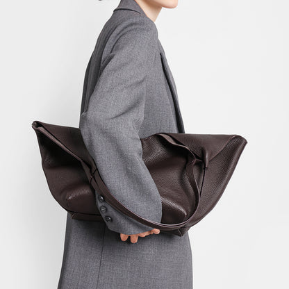 Gepunktetes Leder Große Schulter Tasche