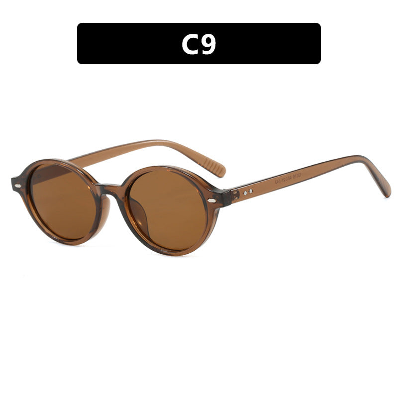 Damen runde Sonnenbrille mit modernem Design und polarisierten Gläsern Brehn