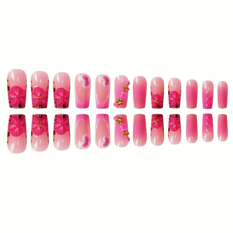 Florale Acryl-Nagelkunst-Verstärkungen Brehn