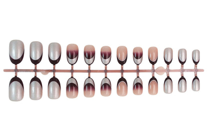 Kunstnagelset mit elegantem Farbverlauf und Glitzerakzenten Brehn