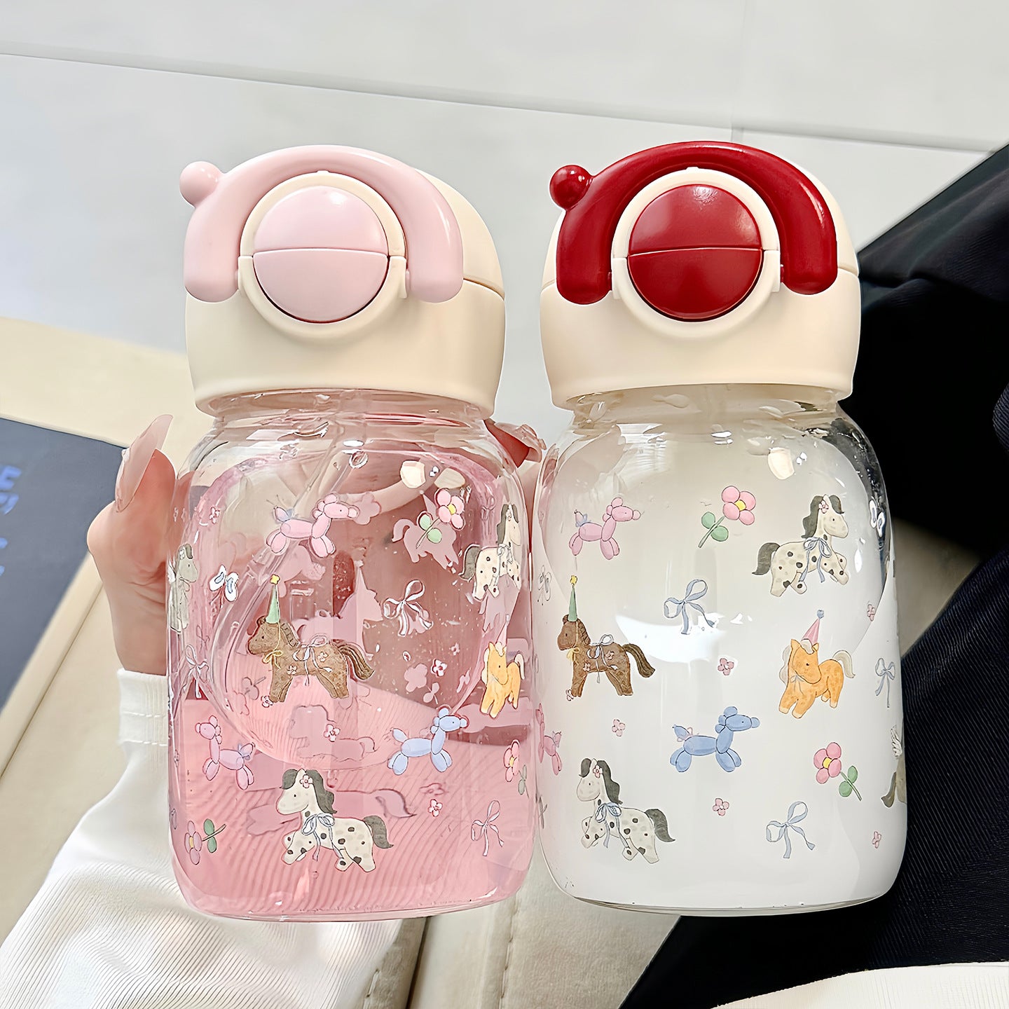 Damen lustige Trinkflasche mit niedlichem Tiermotiv Brehn