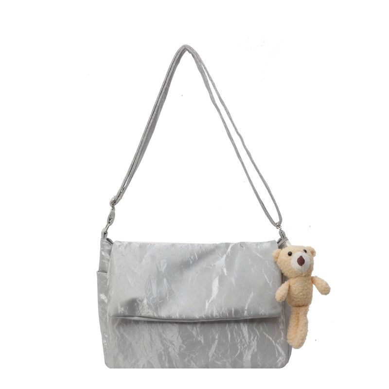 Texturierte schlabberige Schultertasche