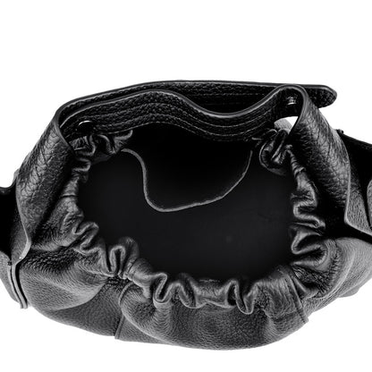 Texturierte Leder-Schnürtasche Brehn