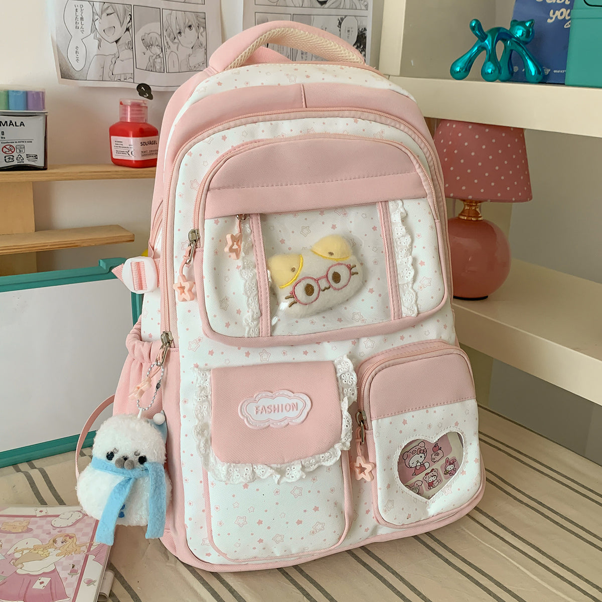 Stylische Sternen-Print Freizeit-Rucksack Brehn