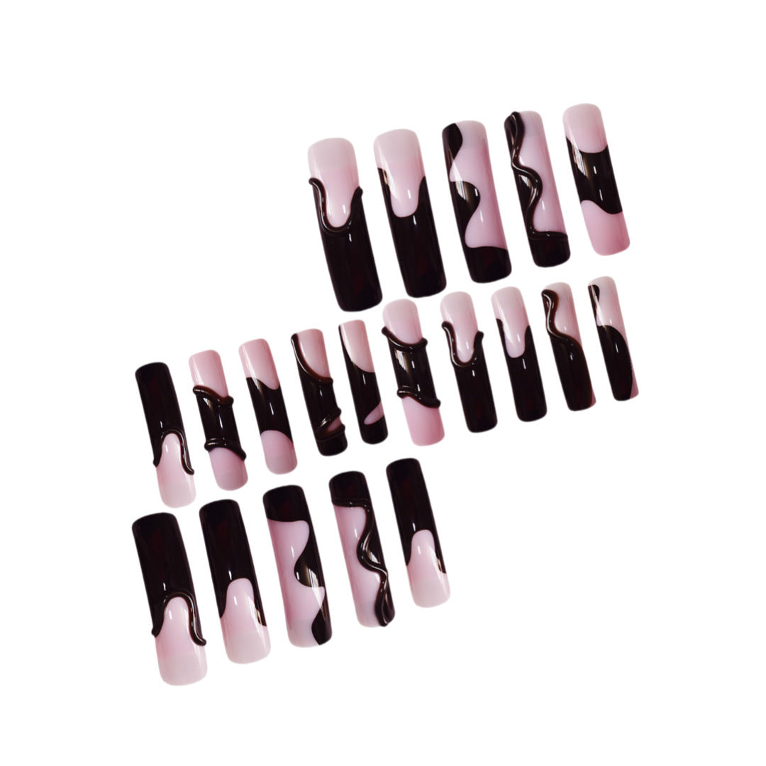 Glamouröse 3D Lange Stiletto Press-On Nägel Brehn
