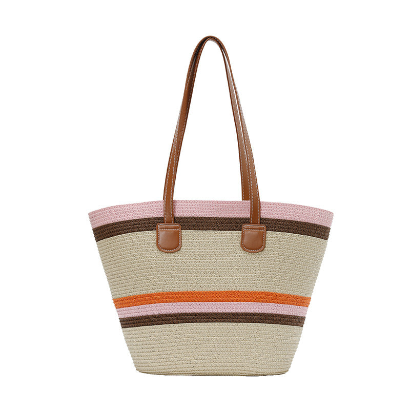 Bunte Strohtasche Strandtasche Brehn