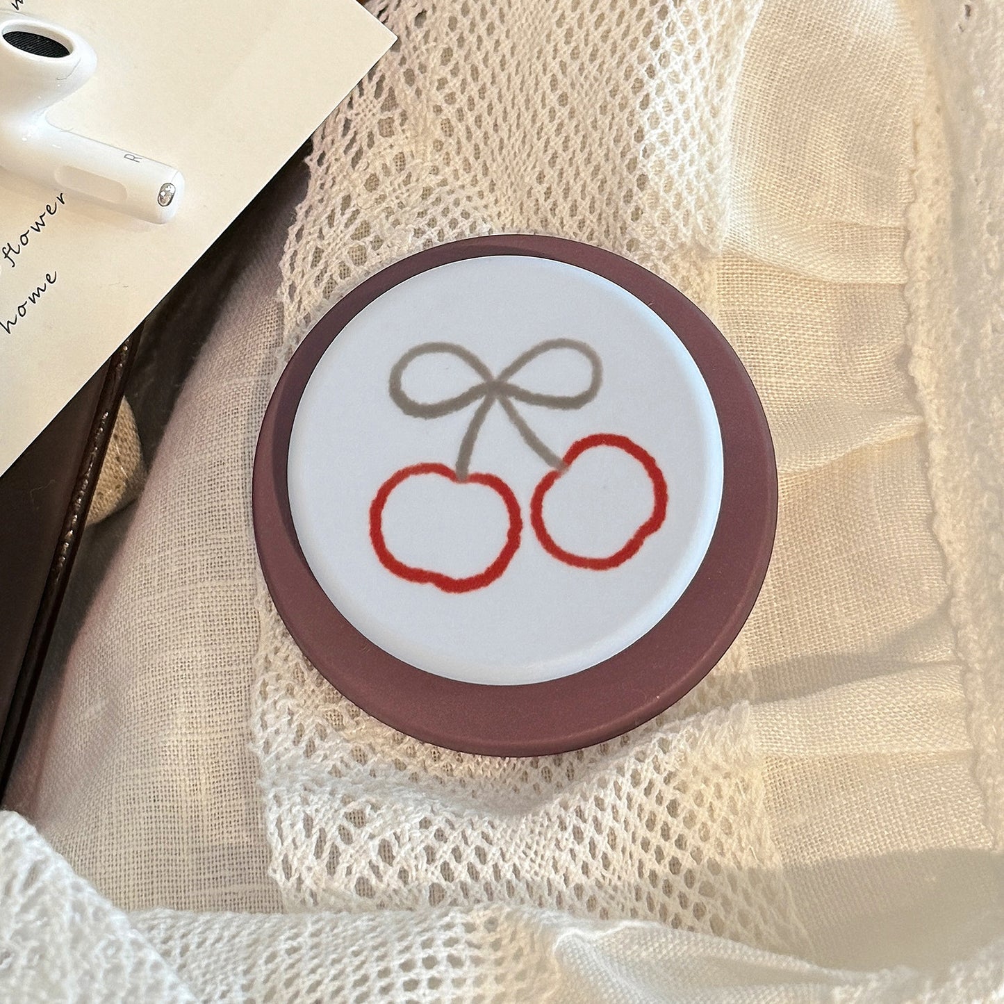Untersetzer mit Kirschmotiv Brehn
