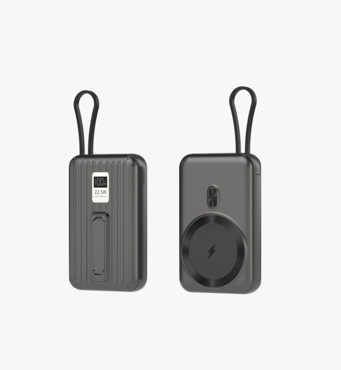 Tragbare Powerbank mit Integriertem Magnetladegerät und Digitalem Display Brehn