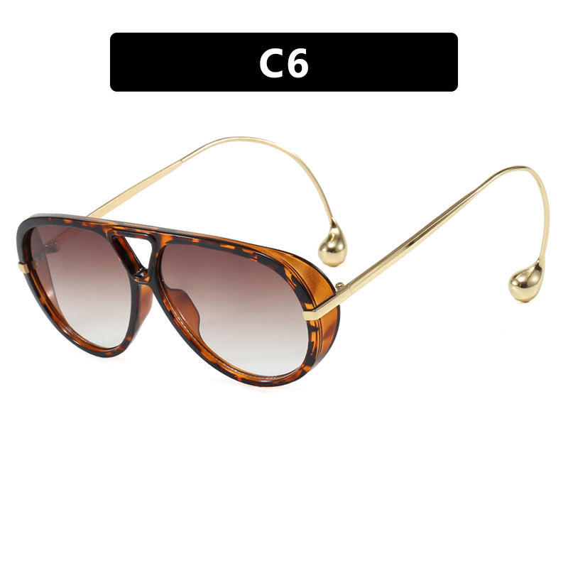 Damen modische Pilotensonnenbrille mit luxuriösem Metallrahmen Brehn