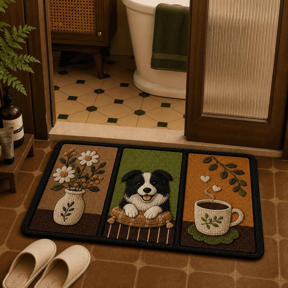 Dekorative Hunde-Themen-Bodenmatte